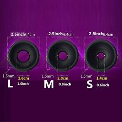 RONSHIN Penis Vacuum Pump Ring Silicone Rubber Seal Sleeve Pleasure Enchancing Sex Toy Penis Ring Larger M
