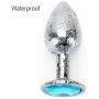 Jewelry Anal Plug Beginners Sex Toys - Butt Plug Booty Beads - For Women Men Couples (Blue, Discreet Package)