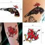 Imarisha Temporary Tattoos for Women Men Adults - Vintage Old School Design Body Arm Hand Temporary Semi-Permanent Tattoos Stickers 13 Sheets | Skin Safe | Waterproof | Removable