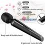 Upgrade Vibrate Wand Electric Massager, Handheld Personal Body Therapeutic Massager with 3 Mode Vibration and 8 Kinds of Frequency for Neck,Shoulder,Back,Leg,Foot Full Body Pain Relief Large Size (L)