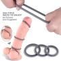 Silicone Cock Ring Penis Ring for Men Stronger Erections, Super Soft Dick Loops Set for Couples Lover Extra Stimulation Sex Toy Sexual Gift (3 in 1 - Grey)