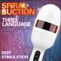 4D Blowjob Sex Aircraft Cup USB Charging Male Masturbation Smart Voice 10 Frequency Sex Toy Strong Blow Real Masturbation