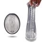 Handyman Deluxe Male Masturbation Cup Realistic Clear Vagina Pocket Stroker for Male Masturbator with Vibration Cyberskin Sex Toys
