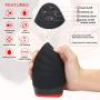 Men Sport Fitness Toys Automatic Massage Tool Electric Wireless Waterproof Rechargeable Handheld Massage Cup Toy with Heating Function for Male (Black)