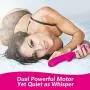 Mixfun Silicone Vibrator 16 Speeds Waterproof Rabbit G-Spot Vibrating Dildo Clitoris Vagina Stimulator Wand Massager Adult Sex Toys for Women (Rose Red) Mixfun Silicone Vibrator 16 Speeds Waterproof Rabbit G-Spot Vibrating Dildo Clitoris Vagina Stimulator Wand Massager Adult Sex Toys for Women (Rose Red)