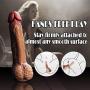 8.3 Realistic Dildo Dual-Layer Liquid Silicone Dildo with Strong Suction Cup,Oixgirl Lifelike Penis Sex Toy Flexible G Spot Dildo with Curved Shaft and Balls