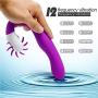 Personal Massager - Waterproof USB Rechargeable Vibrating Power Wand Massager - LONOVE Silicone 12 Speed G Spot Vagina and Clitoris Vibrating Vibrator Sex Toy for Women or Couples (Purple)