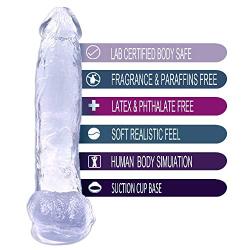 JSCRlove Realistic Ultra Soft-Ďîldɔ Women Soft Wand Massager, Jelly Massage with Suction Cup Women Underwear