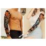 Pinkiou Temporary Tattoo Full Arm Body Stickers Arm Shoulder Tattoo For Man Women Buddha, Skull, Eagle eye, Beauty and Beast Etc (18-0094)