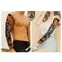 Pinkiou Temporary Tattoo Full Arm Body Stickers Arm Shoulder Tattoo For Man Women Buddha, Skull, Eagle eye, Beauty and Beast Etc (18-0094) Pinkiou Temporary Tattoo Full Arm Body Stickers Arm Shoulder Tattoo For Man Women Buddha, Skull, Eagle eye, Beauty and Beast Etc (18-0094)