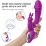 G Spot Vibrator Rabbit Vibrator for Clitoris Stimulation, Dildo Vibrator Clit Stimulator with 7 Vibration Modes USB Magnetic Rechargeable-Sex Toys for Women and Couples