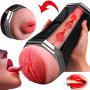 XKIVB 8 Frequency Vibration USB Mens Mástùrbation Aǐrcrǎft Cup Mastǖrbátion Mens Toy Rechargeable 4D Realistic Underwear