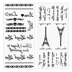 5 Sheets Temporary Waterproof Tattoo Sticker Vivid Life Like Lotus Beauty Body Makeup Art