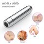 Bantie Mini Pocket Bullet Vibrator Massager Rechargeable for Travel - Vibrating Mini Wand Portable Waterproof Bullet Viberate Toys & Waterproof Dildo Adult Sex Toy-Silver