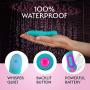 Ultra Bullet Personal Sex Toy Masturbation Device for Women Built-in Function Waterproof Bodysafe Clitoral and Body Massager with 20 Vibration Modes Body Safe Silicone Waterproof (Aqua)