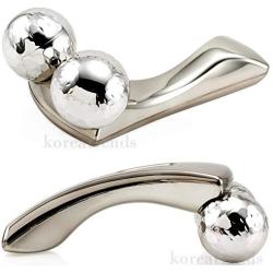 KoreaTrends 3D Roller Face Massager, Body Face Massager, (Silver)