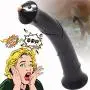 Wushuangyu Huge Big Long Ultra Soft Material for Women Men Beginners 6.1 Inch Women Toy - Vibrant Toy (Color : Black)