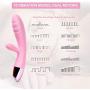 Vibrator, BOFAN G Spot Rabbit Vibrators Adult Sex Toys for Women, Clitoris Vagina Stimulators, Waterproof Rechargeable Dildo Vibrators with Dual Motors, 10 Vibration Modes (Pink)