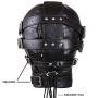 Leather Bondage Gimp Mask Hood, Black Full Face Blindfold Breathable Restraint Head Hood, Sex Toys, for Unisex Adults Couples, BDSM/LGBT Fetish Hood (Black(Full Face Hood))