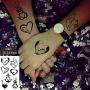 18 Sheets Fake Black Tiny Temporary Tattoos Body Stickers Hand Neck Wrist Art Fashion