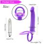 Haiya 10 Speed Vibrating Double Penetration Strapon Anal Dildo