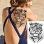 VANTATY 8 Sheets Extra Large 3D Realistic Animals Full Arm Temporary Tattoos For Men Women Fake Arm Sleeve Tattoo Maori Wolf Stickers Sexy Fox Tiger Flower Big Leg Tatoos Adults Gangster Girl Kid Lion