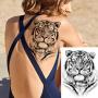 VANTATY 8 Sheets Extra Large 3D Realistic Animals Full Arm Temporary Tattoos For Men Women Fake Arm Sleeve Tattoo Maori Wolf Stickers Sexy Fox Tiger Flower Big Leg Tatoos Adults Gangster Girl Kid Lion