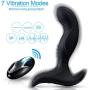 Anal Vibrator Sex Toys Remote Control 12 Powerful Vibrating Rechargeable Prostate Massager for Men Anals Plugs Adult Toys for Men Women and Couples (Black)