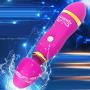 EIKdoulf02 Safe 12 Speed Vibrator Wand Massage Cordless Cordless Body Massager for Women and Couple Adult Sex Toys - Rose Red Battery