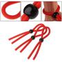 Dayloveme 3pcs Adjustable Co Ckring Set for Sex for Men, One Ring Loops Red