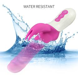 Rabbit Vibrator Sex Toy for Vagina and Clitoris Stimulator, Luv-Spot Strong 3 in 1 Waterproof Rotating Beaded G-Spot Adult Massager for Women or Couples