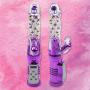 RITER 15 Frequency Rabbit Vibranting G Spotter Vibrantor USB Rechargeable Telescopic Beads Massager Stimulator Adullt Six Toys for Women Gold