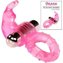 Pink B.O.B. Super Strong Vibrating Cock Rring Sex Toy for Men, 2.4 Ounce