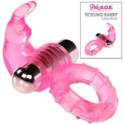Pink B.O.B. Super Strong Vibrating Cock Rring Sex Toy for Men, 2.4 Ounce