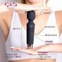 Wireless Wand - Waterproof Rechargeable for Body - Back Neck Sport Massage - Black Travel Friendly - Multi Speed 8-10 Magic Vibrating Patterns - Personal Quiet Mini