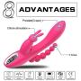 Villvi 12 Speeds T-hrusting R-otating New Curved Shaf Big Rabbit Wand Toy for Women&Couples Waterproof&Whisper Quie