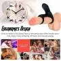 Vibrating Dual Cock Rings Sex Toys for Men with 9 Vibration Modes, loverbeby Silicone Wireless Remote Control Penis Enhancer Ring Rechargeable Waterproof Clitoral Stimulate Massager for Couples