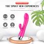 Family Sports Health Wireless Waterproof Massager 30 Kinds of Silent Vibration Mode and USB Magnet Charging Safer and Convenient(Rose Red)