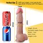 Realistic Dildo, 10 Inch Dual-Density Silicone Huge Penis with Strong Suction Cup for Hands-Free Play Flexible Dong for Vaginal G-spot and Anal Masturbation