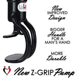 LeLuv Pump Easyop Z-Grip 12 x 2.5 Inch Natural Male Enhancement Bundle with Black Sleeve and Realistic Silicone Donut