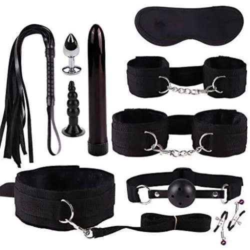 Adult Six-Toys for Couples Leather Handcuffs Set Niple Clip Amal Plug Women Cosplay Game Adult Six-Toys for Couples Leather Handcuffs Set Niple Clip Amal Plug Women Cosplay Game