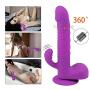 G spot Dildo Vibrator for Women Clitoral & Anal Stimulation, Vibrating Rabbit Dildo Vibrators with Remote Controller-Sex Toy Rotating Wireless Vibrator Sex Machine for Women or Couples