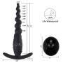 Vibrating Prostate Massager, Xocity, Silicone Anal Plug with 10 Anal Beads 10M Remote Control 7 Vibration, Anal Vibrator Male Sex Toy for Beginners Men Women and Couples