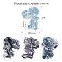 Konsait Large Temporary Tattoos Half Arm Chest Tattoo Men Tribal Totem Tattoo Make up Body Art Sticker for Halloween Party Supplies Beach Pool Party Favor Decor Dress up Costume Accessories(8Sheets)