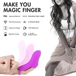 Mini Finger Vibrating Sucking Toys with 9 Thrusting & Sucking Modes,Female Oral Tongue Stimulator Waterproof Handheld Wand Massager with Vibrating, 100% Medical Silicone,USB Rechargeable