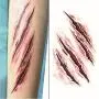 Halloween 30 Sheet Temporary Face Tattoo Decals Sticker 3D Zombie Scar Fake Bloody Wound for Cosplay Party Halloween Waterproof Masquerade Prank Prop Decorations Makeup for Women Men kids Halloween 30 Sheet Temporary Face Tattoo Decals Sticker 3D Zombie Scar Fake Bloody Wound for Cosplay Party Halloween Waterproof Masquerade Prank Prop Decorations Makeup for Women Men kids