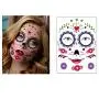 Day of the Dead Sugar Skull Temporary Face Tattoo Kit 4 Sheets Halloween Temporary Face Tattoos Sticker Decoration Halloween Masquerade Party Supplies Day of the Dead Sugar Skull Temporary Face Tattoo Kit 4 Sheets Halloween Temporary Face Tattoos Sticker Decoration Halloween Masquerade Party Supplies