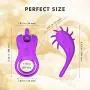 Vibrating Cock Ring, Penis Ring with Double Loop Licking 10 Rotation Speeds Waterproof Medical Silicone Rechargeable Couples Adult Sex Toy (Purple) Vibrating Cock Ring, Penis Ring with Double Loop Licking 10 Rotation Speeds Waterproof Medical Silicone Rechargeable Couples Adult Sex Toy (Purple)