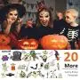 OOWOLF Halloween Pumpkin Carving Kit, 13 Pcs Halloween Sculpting Tools with 3 set Theme Fake Tattoo Noctilucous Body Stickers Halloween Party Decorations (Storage Case Included) OOWOLF Halloween Pumpkin Carving Kit, 13 Pcs Halloween Sculpting Tools with 3 set Theme Fake Tattoo Noctilucous Body Stickers Halloween Party Decorations (Storage Case Included)