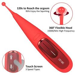 LOVEY ANGEL G-Spot Vibrators, Clitoris Nipple Anal Vagina Stimulation Vibrator with 10 Vibrations 10M Remote Control, Adult Sex Toys with 3 Modes Speed for Women Men Couples Play (red-1)